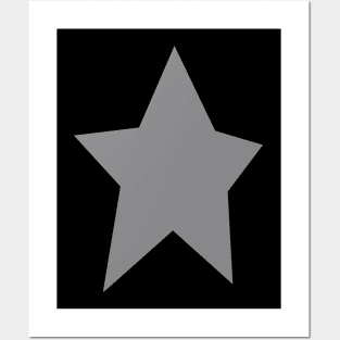 Minimal Chonk Silver Star Posters and Art